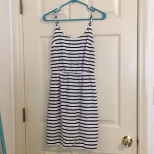 Striped Sundress (White and Navy)